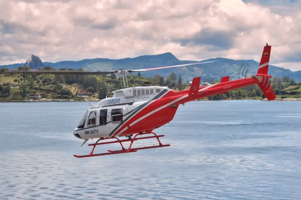 Helicopter tour at Bliss Glamping Guatape